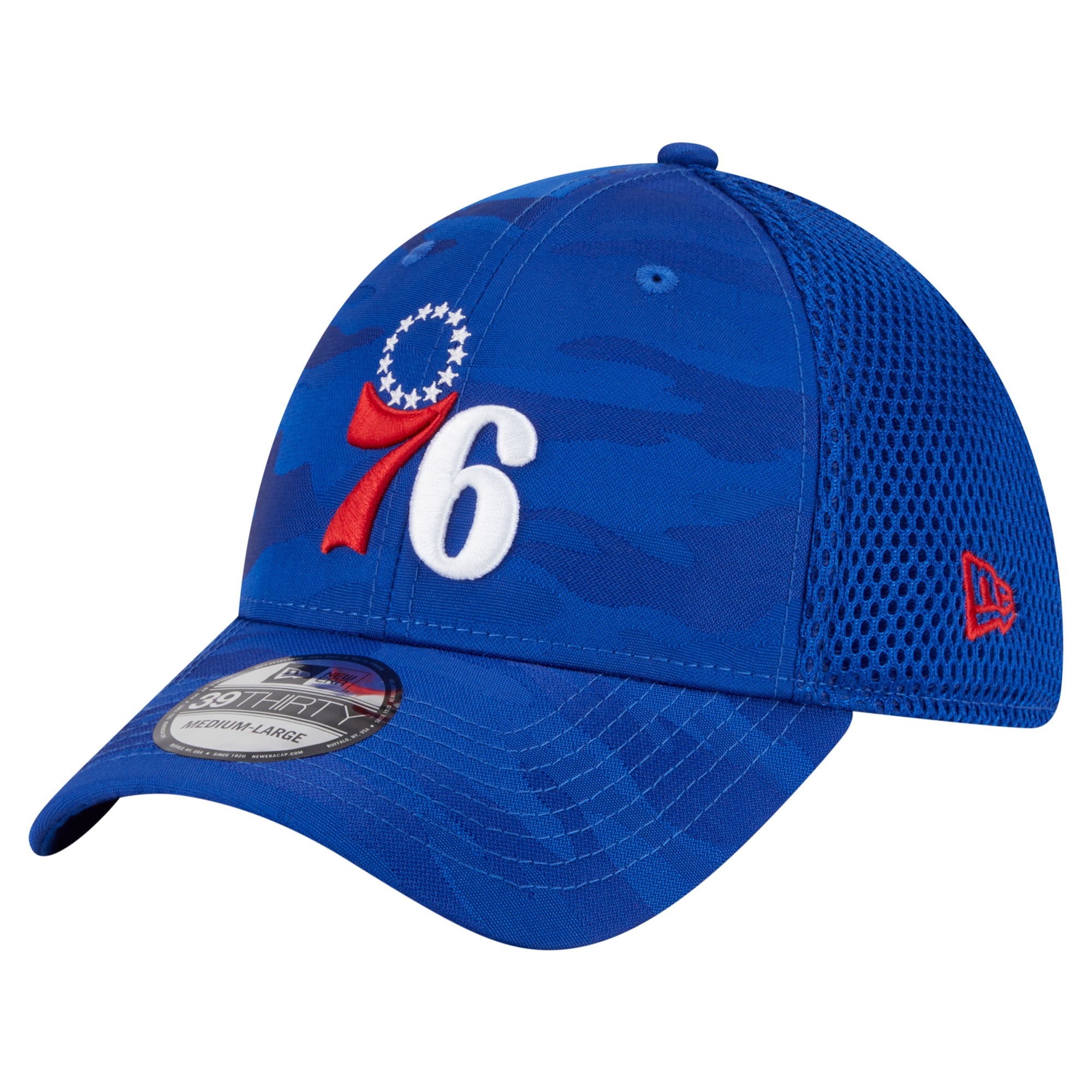 Men's New Era Royal Philadelphia 76ers Subtle Camo 39THIRTY Flex Hat